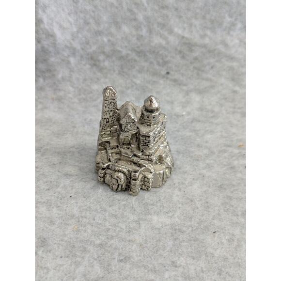 Miniature Pewter Medieval Fantasy Castle‎ Fortress Tower Figurine - Picture 2 of 7
